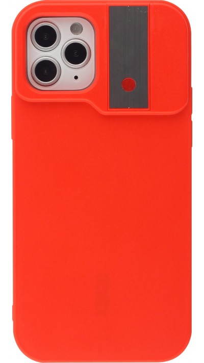 Coque iPhone 12 / 12 Pro - Selfie light avec lumière à selfie - Rouge