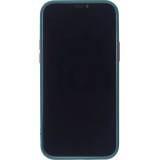 Coque iPhone 12 / 12 Pro - Silicone Mat avec trous - Vert foncé