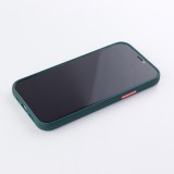 Coque iPhone 12 / 12 Pro - Silicone Mat avec trous - Vert foncé