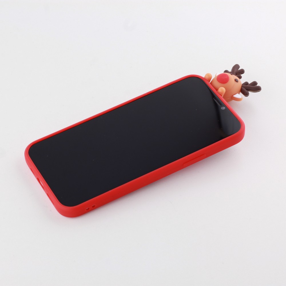 Coque iPhone 11 Pro - Silicone Noël renne 3D