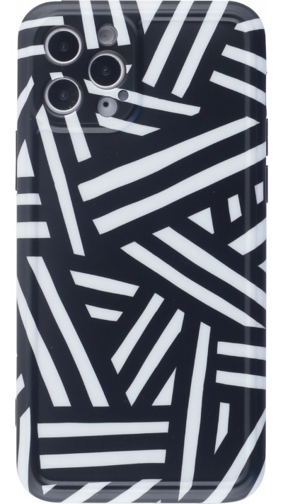 Coque iPhone 12 Pro - Silicone Zebra Stripes