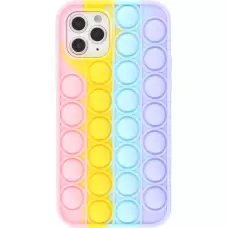 Coque iPhone 11 Pro - Silicone jeu éclate bulles anti-stress arc-en-ciel