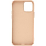 Coque iPhone 12 / 12 Pro - Soft Touch avec anneau - Rose