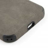 Coque iPhone 12 / 12 Pro - Soft Touch cuir - Gris