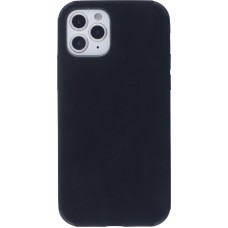 Coque iPhone 12 / 12 Pro - Soft Touch cuir - Noir