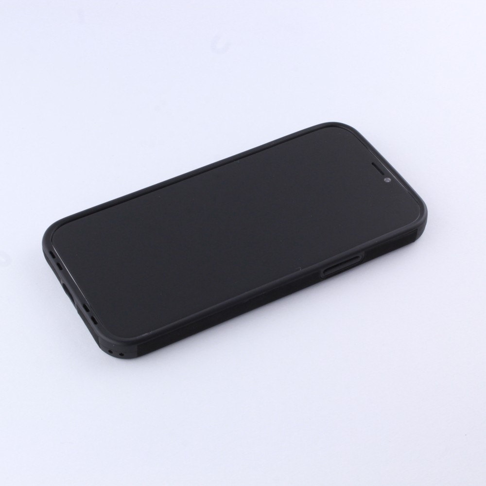 Coque iPhone 12 / 12 Pro - Soft Touch cuir - Noir