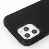 Coque iPhone 12 / 12 Pro - Soft Touch cuir - Noir