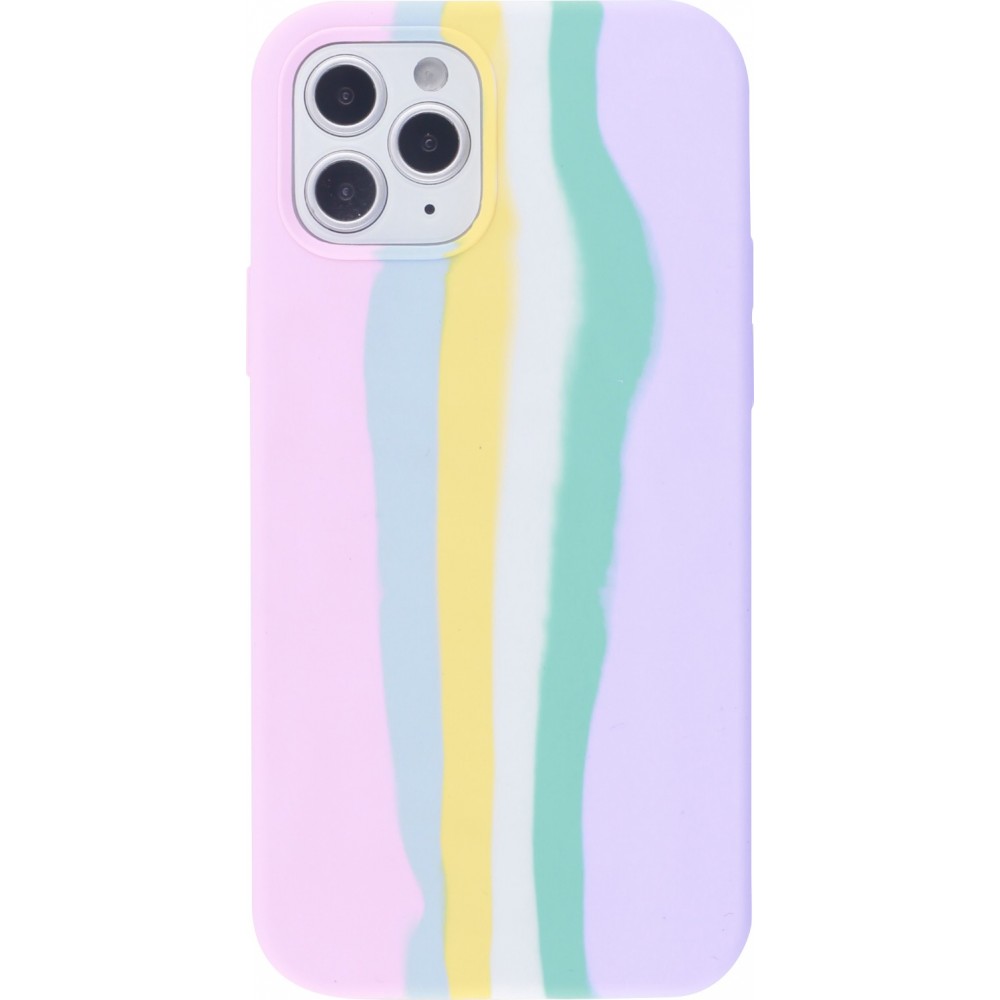 Coque iPhone 11 Pro - Soft Touch multicolors rose - Violet