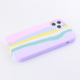 Coque iPhone 12 Pro Max - Soft Touch multicolors rose - Violet