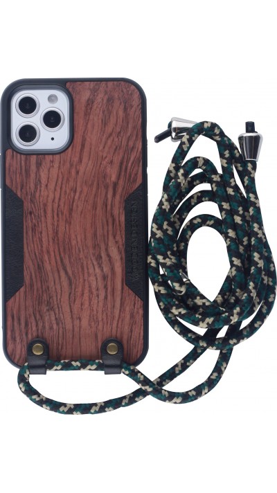 Coque iPhone 12 / 12 Pro - Wooden Design acacia