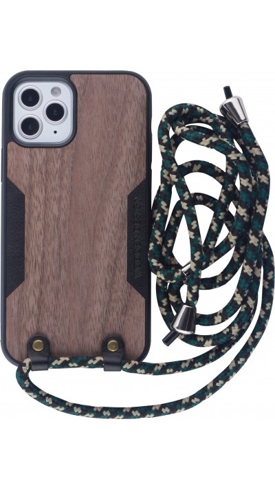 Hülle iPhone 12 / 12 Pro - Wooden Design Eiche