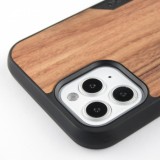 Coque iPhone 12 / 12 Pro - Wooden Design noyer