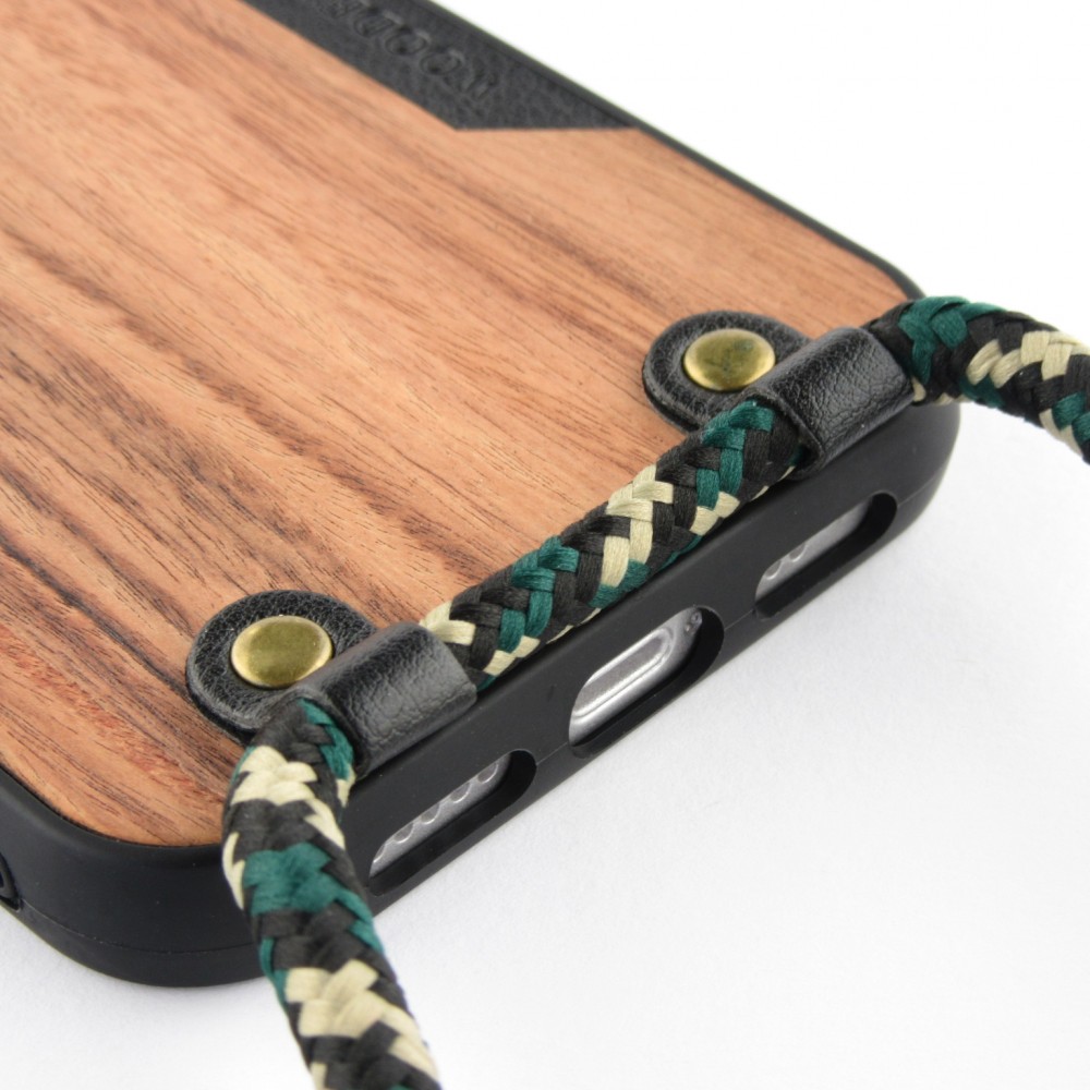 Coque iPhone 12 Pro Max - Wooden Design noyer