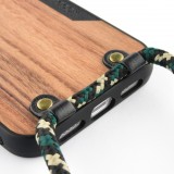 Coque iPhone 12 mini - Wooden Design noyer