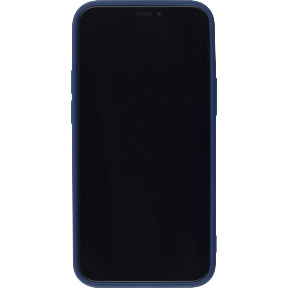 Hülle iPhone 12 mini - Silikon Mat dunkelblau