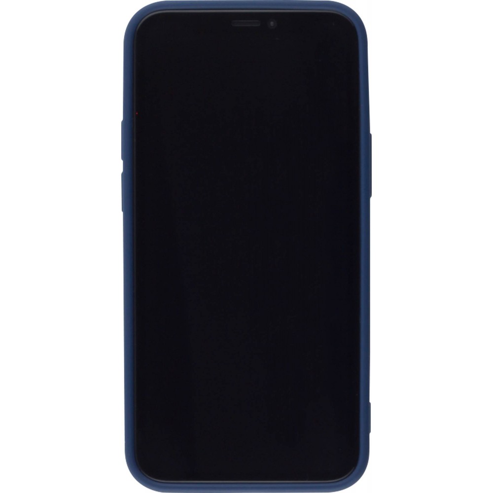 Coque iPhone 12 / 12 Pro - Silicone Mat - Bleu foncé