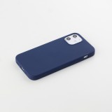 Coque iPhone 12 / 12 Pro - Silicone Mat - Bleu foncé