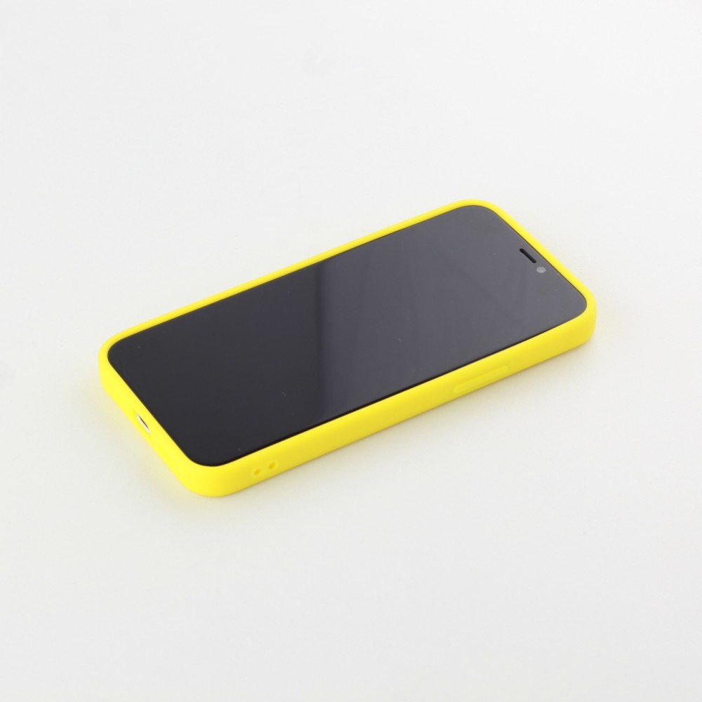 Hülle iPhone 12 / 12 Pro - Silikon Mat - Gelb