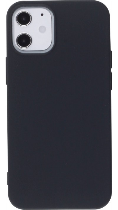 Coque iPhone 12 / 12 Pro - Silicone Mat - Noir