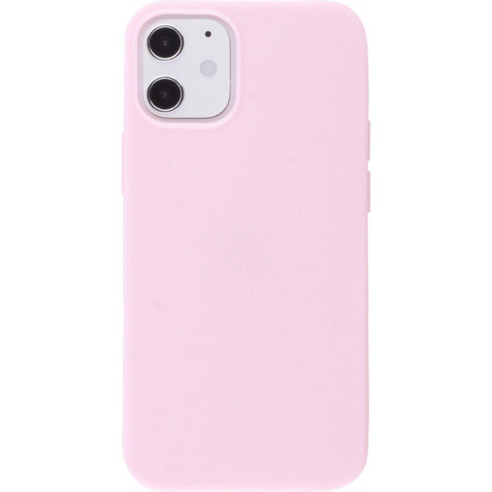 Coque iPhone 12 / 12 Pro - Silicone Mat - Rose clair