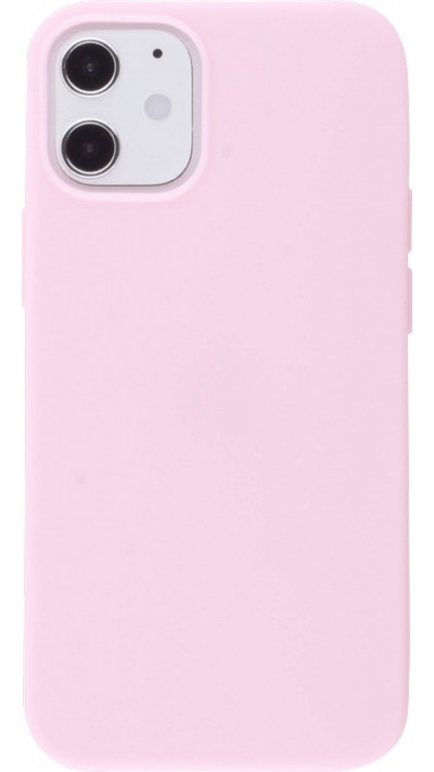 Coque iPhone 12 mini - Silicone Mat - Rose clair