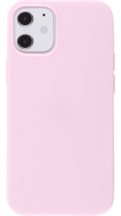 Coque iPhone 12 / 12 Pro - Silicone Mat - Rose clair