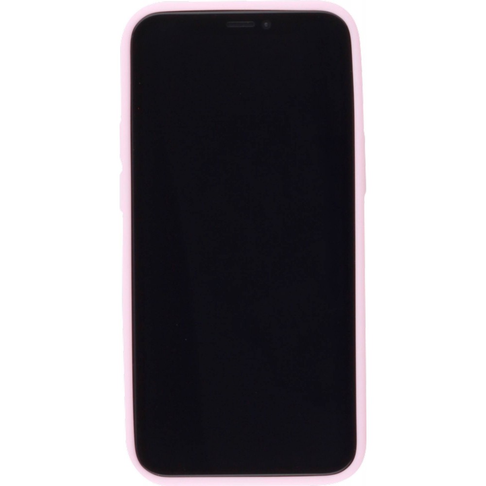 Coque iPhone 12 mini - Silicone Mat - Rose clair