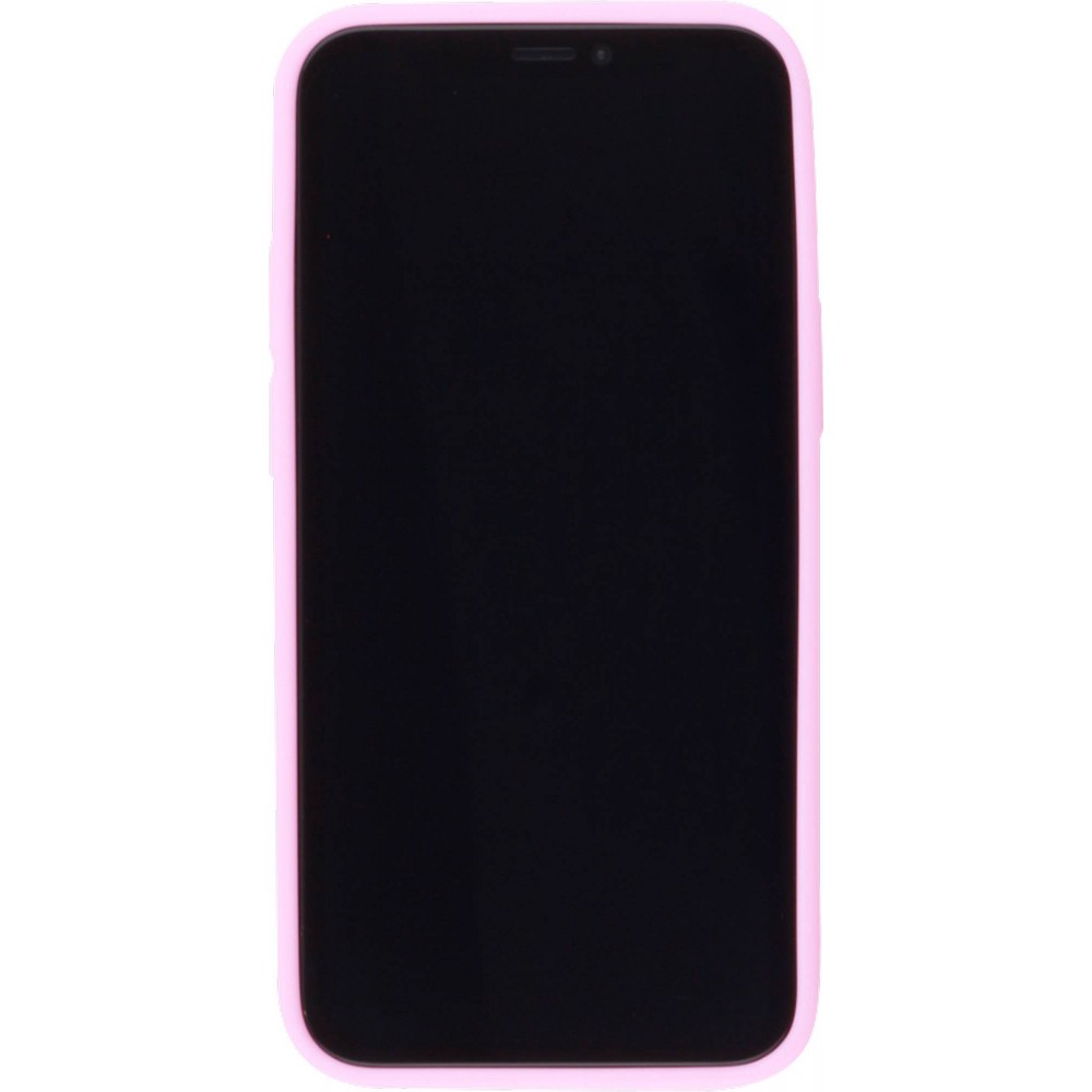 Coque iPhone 12 / 12 Pro - Silicone Mat - Rose foncé