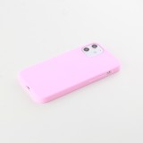 Coque iPhone 12 mini - Silicone Mat - Rose foncé