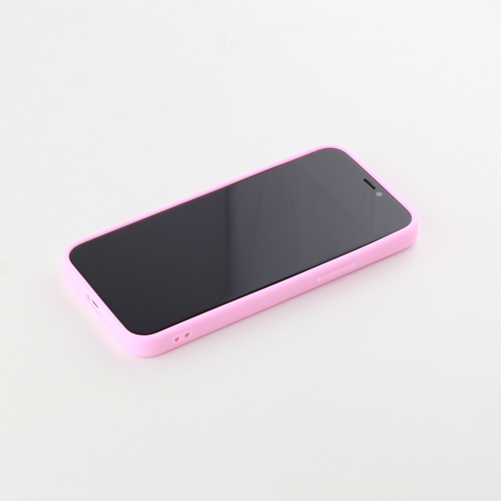 Hülle iPhone 12 mini - Silikon Mat dunkelpink