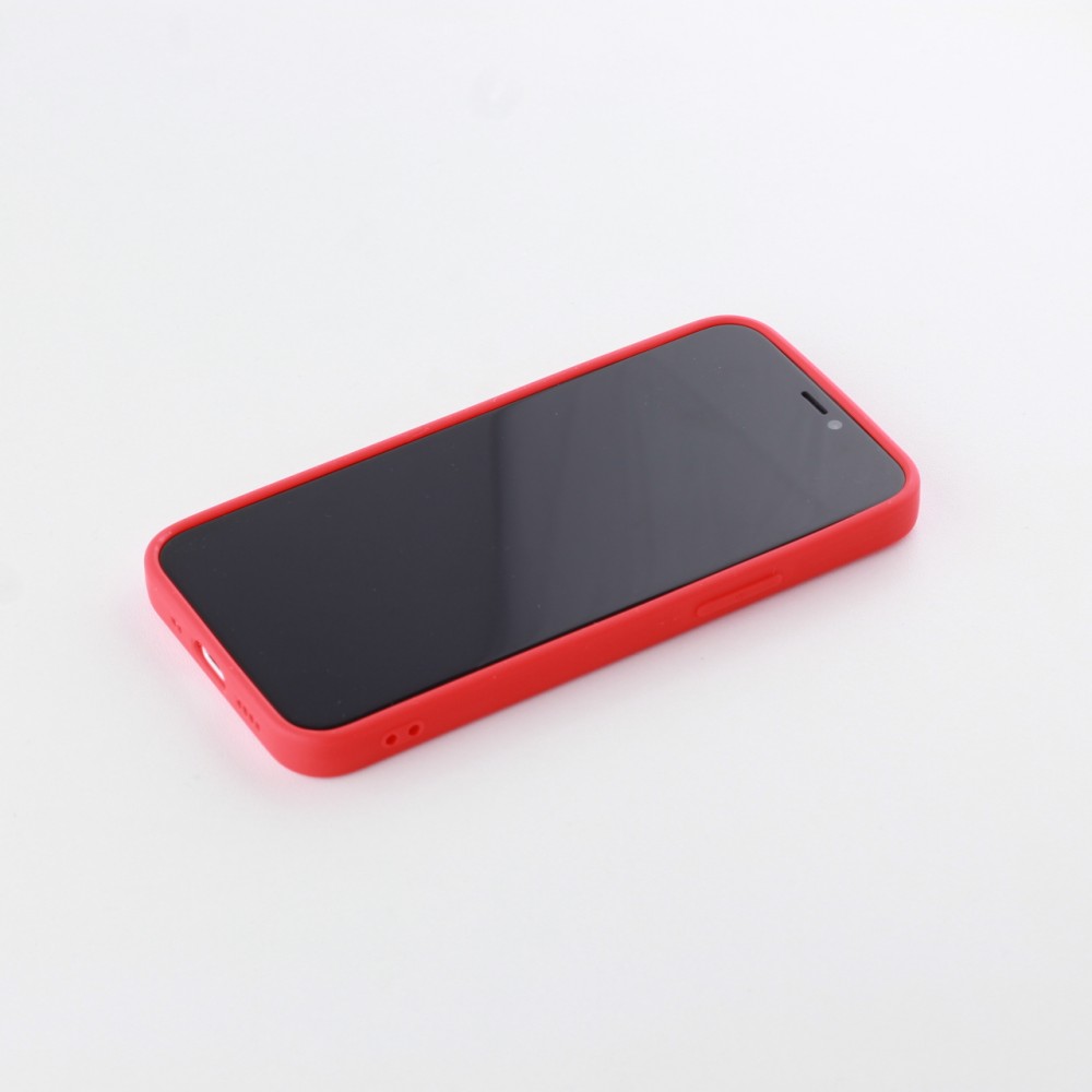 Hülle iPhone 12 / 12 Pro - Silikon Mat  - Rot