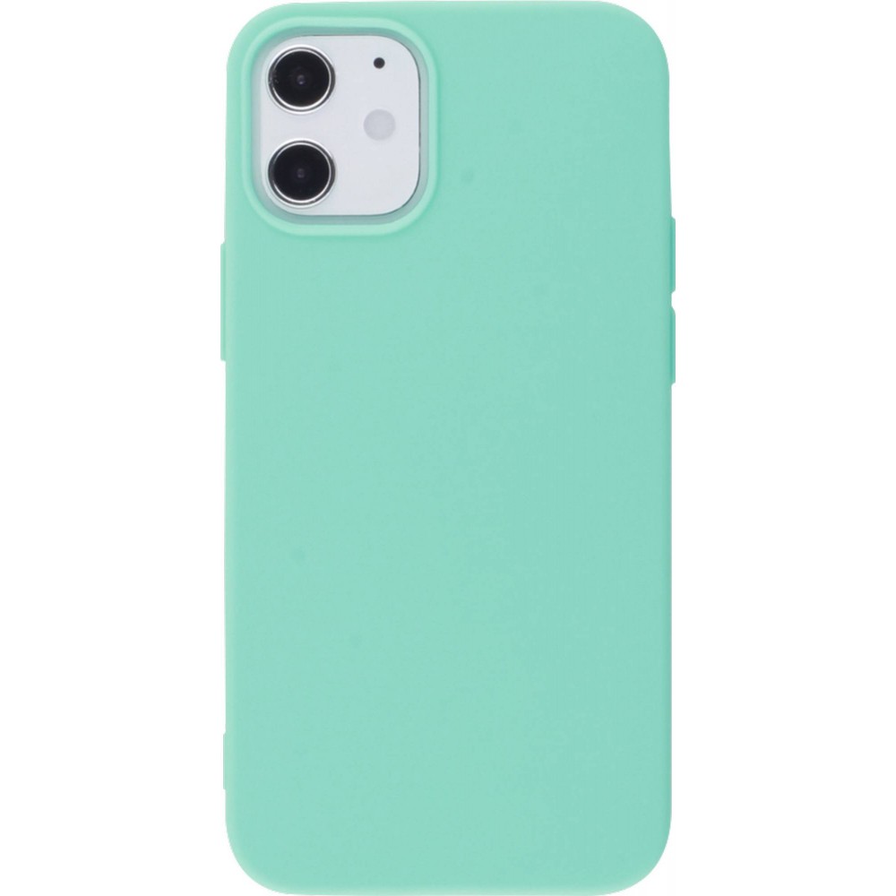 Hülle iPhone 12 / 12 Pro - Silikon Mat - Türkis