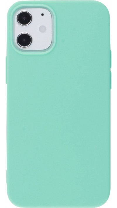 Coque iPhone 12 mini - Silicone Mat - Turquoise