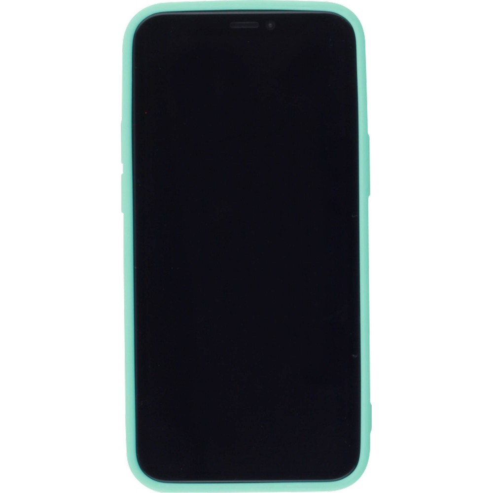 Coque iPhone 12 mini - Silicone Mat - Turquoise