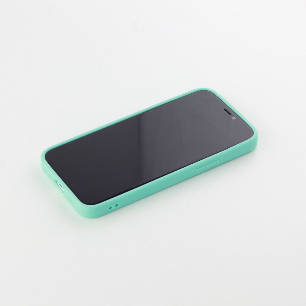 Hülle iPhone 12 mini - Silikon Mat - Türkis