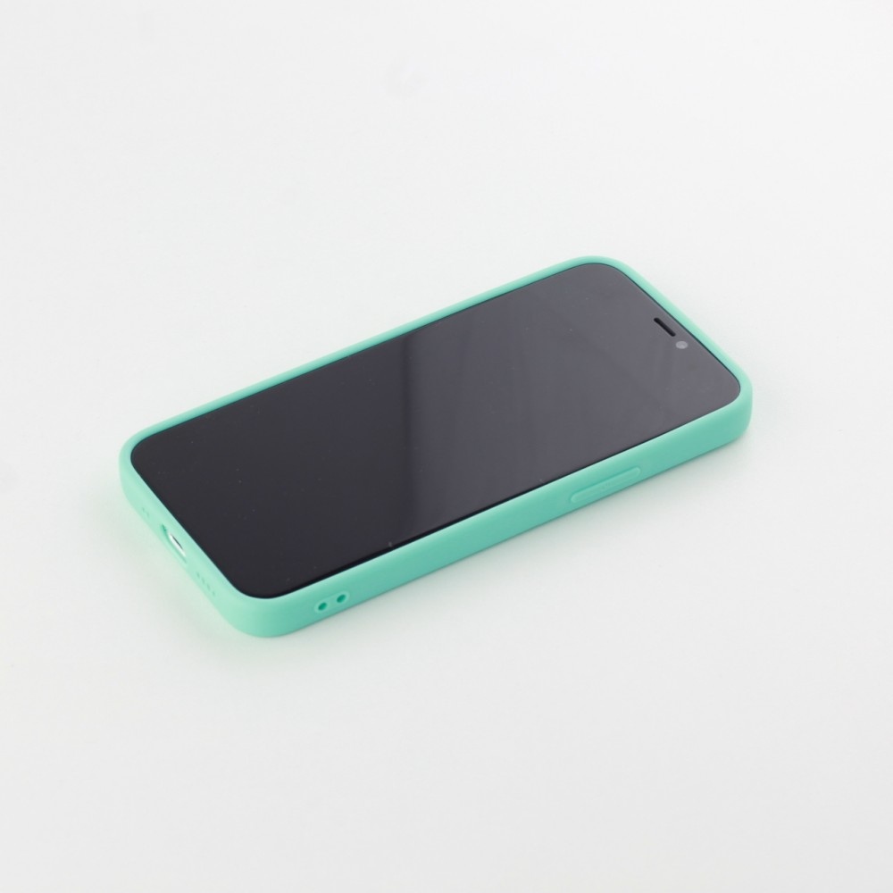 Coque iPhone 12 mini - Silicone Mat - Turquoise