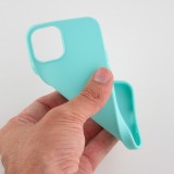 Coque iPhone 12 / 12 Pro - Silicone Mat - Turquoise