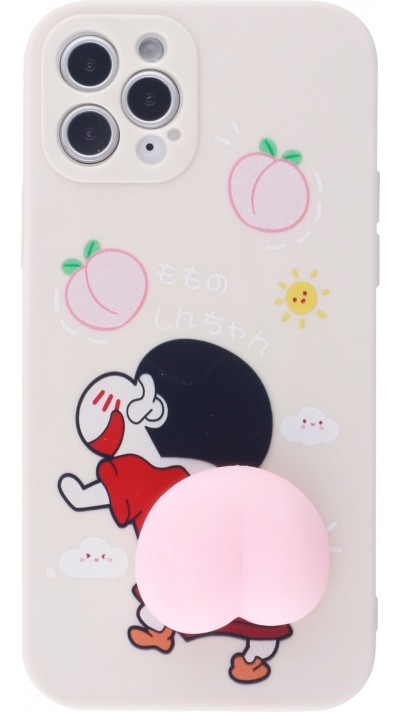 Coque iPhone 12 Pro - 3D Fun Peaches