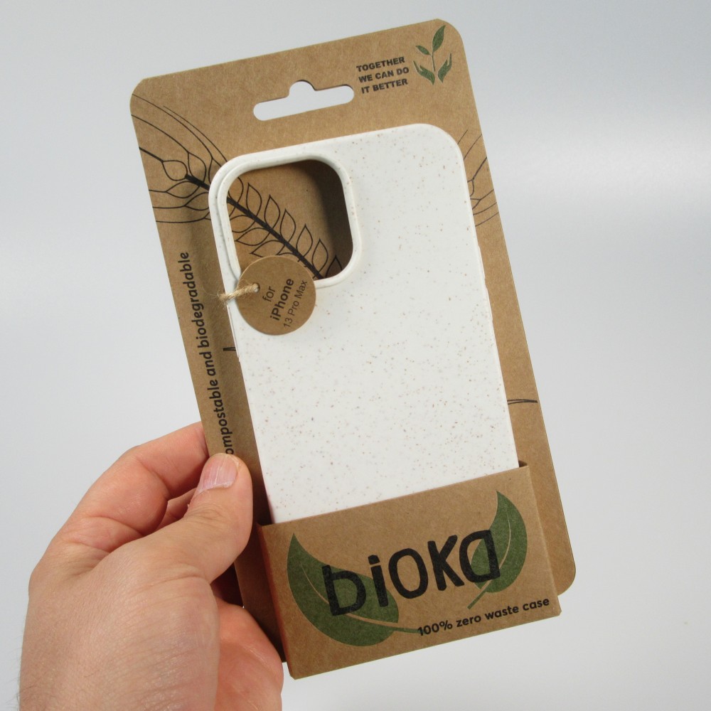 iPhone 12 Pro Max Case Hülle - Bioka Biologisch Abbaubar Eco-Friendly Kompostierbar - Weiss