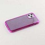 Coque iPhone 12 Pro Max - Bumper Diamond strass - Violet