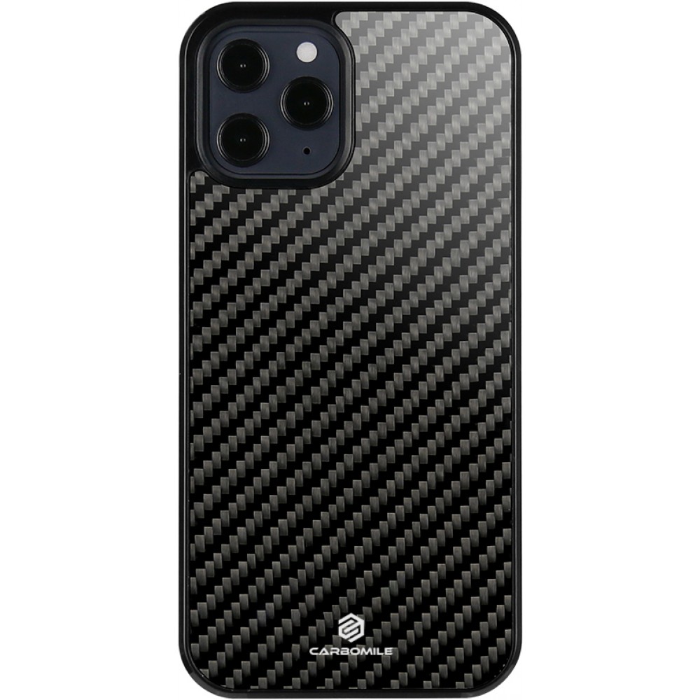 Hülle iPhone 12 / 12 Pro - Carbomile Carbon Fiber