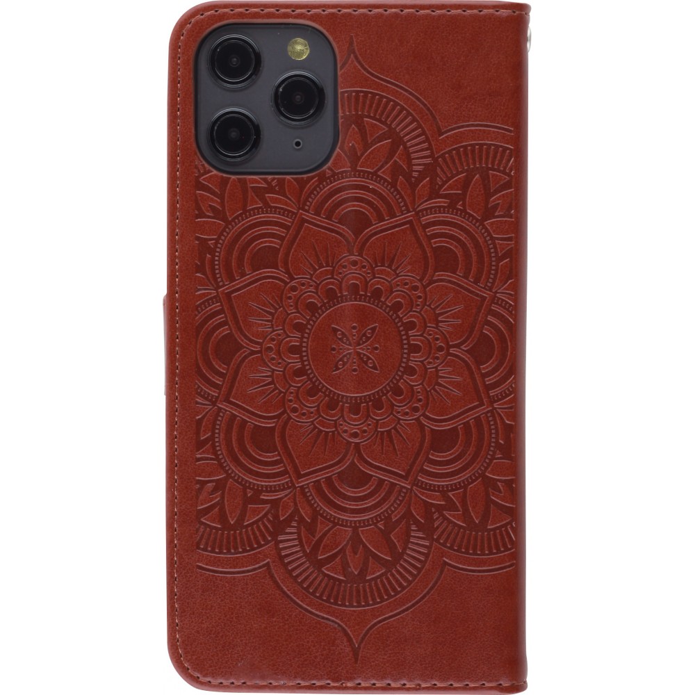 Coque iPhone 12 Pro Max - Flip Dreamcatcher - Brun