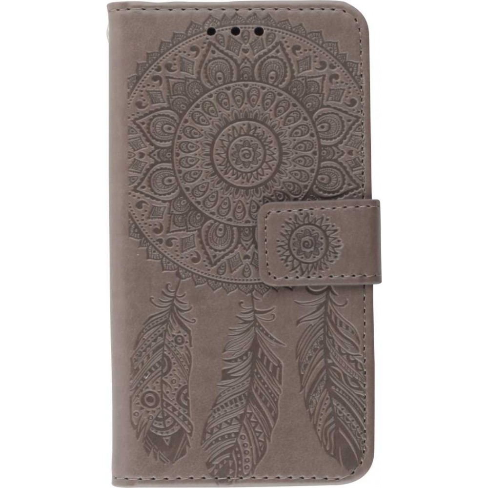 Hülle Samsung Galaxy S21 5G - Flip Dreamcatcher - Grau