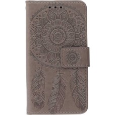 Coque iPhone 12 Pro Max - Flip Dreamcatcher - Gris