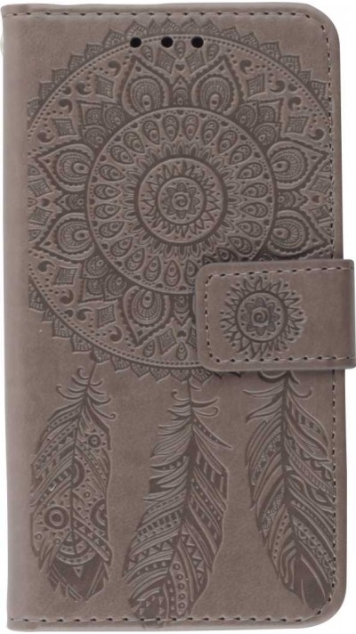 Coque iPhone 12 Pro Max - Flip Dreamcatcher - Gris