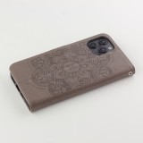 Coque iPhone 12 Pro Max - Flip Dreamcatcher - Gris