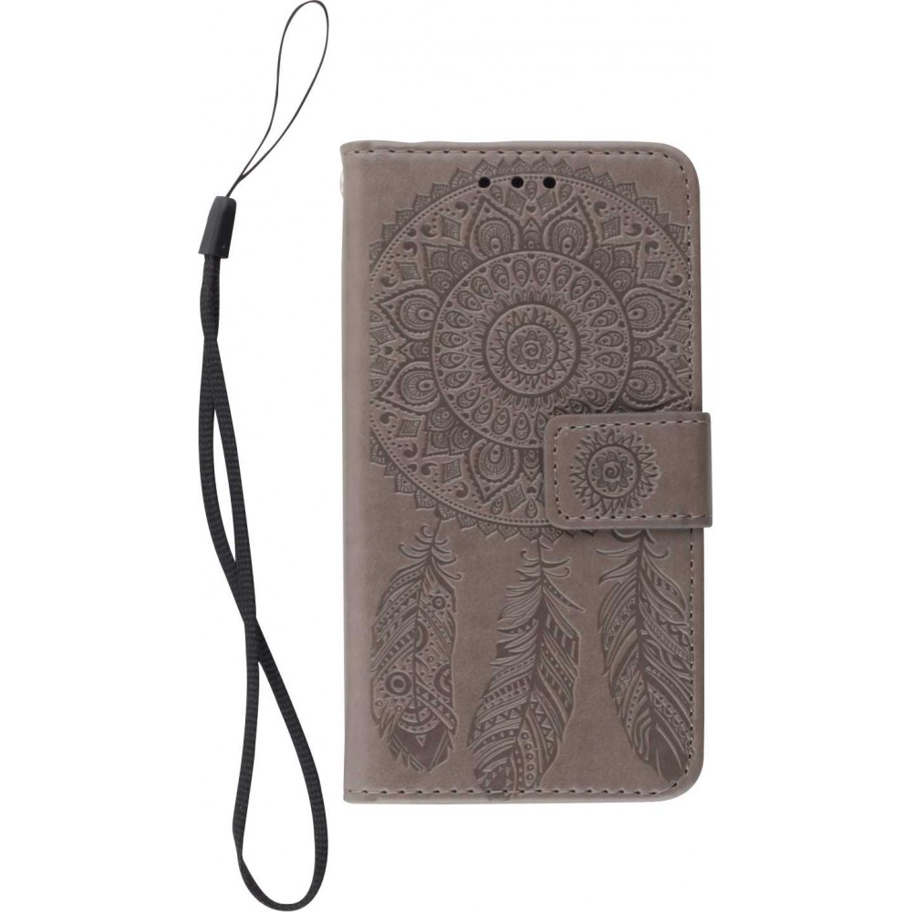 Coque Samsung Galaxy S21 5G - Flip Dreamcatcher - Gris