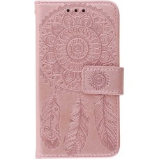 Coque iPhone 12 Pro Max - Flip Dreamcatcher - Rose clair