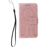 Coque Samsung Galaxy S21 Ultra 5G - Flip Dreamcatcher - Rose clair