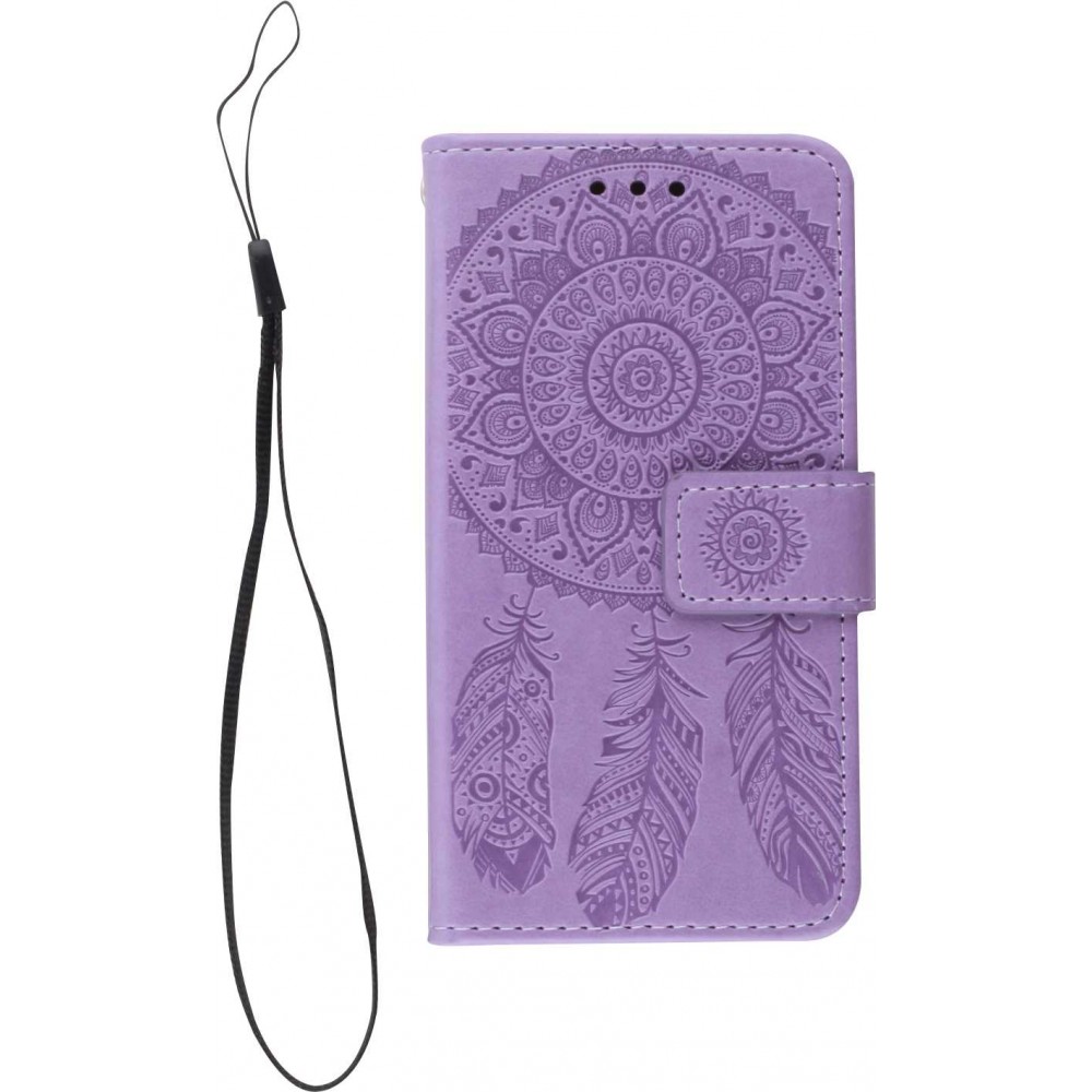 Hülle Samsung Galaxy S21 5G - Flip Dreamcatcher - Violett